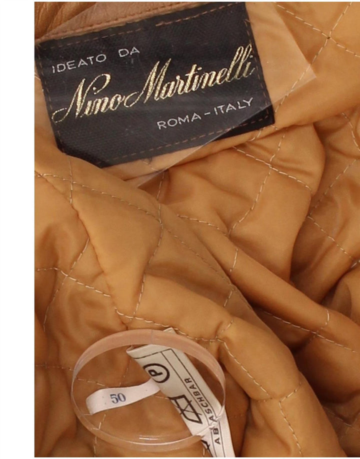 VINTAGE Womens Leather Jacket IT 50 XL Brown Leather Vintage Vintage and Second-Hand Vintage from Messina Hembry 