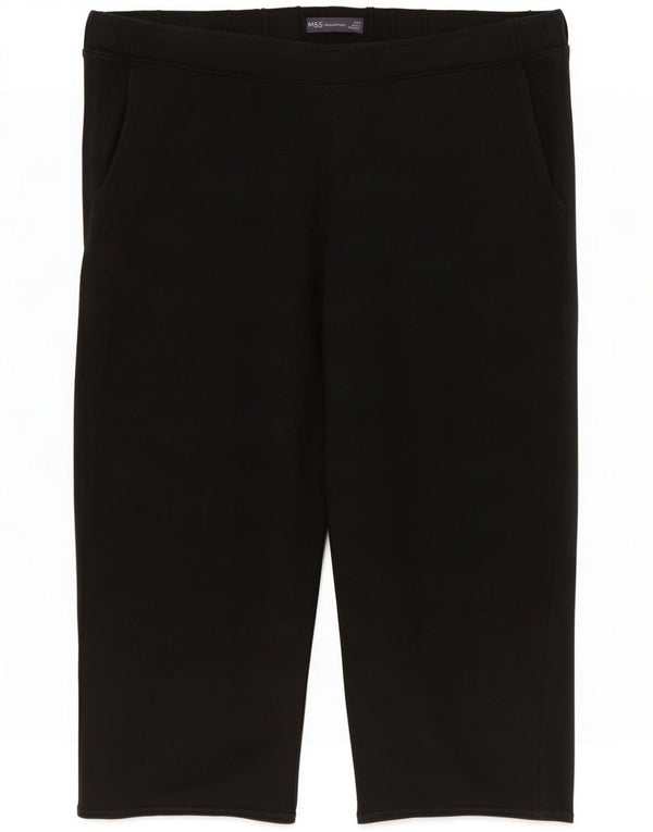 Marks & Spencer Pantaloni de trening Capri pentru femei Marea Britanie 18 XL Bumbac negru
