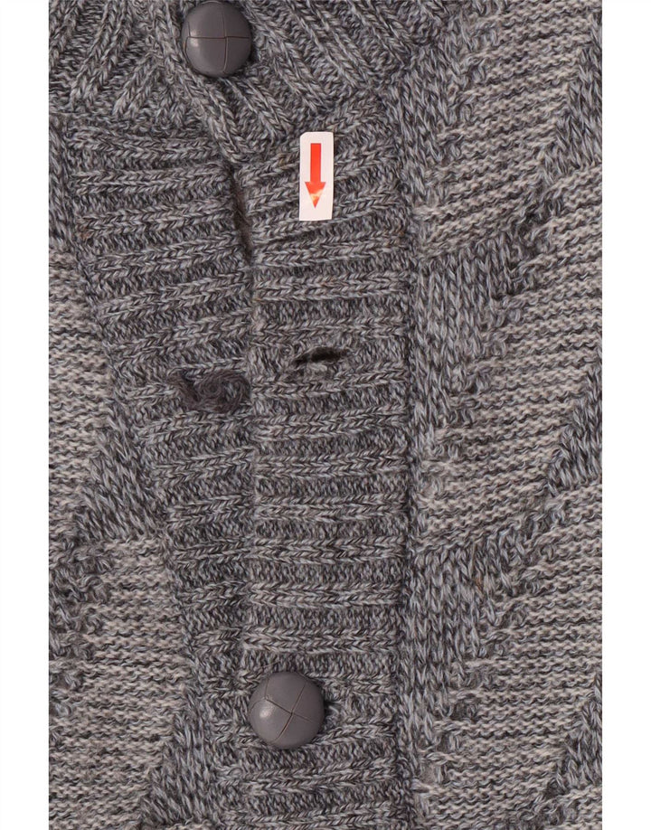 Cardigan Vintage pentru bărbați, mare, albastru, geometric