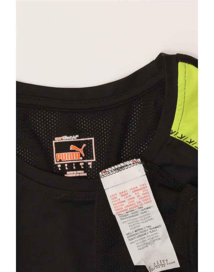 Tricou grafic Puma pentru bărbați Top mare, negru, poliester color bloc
