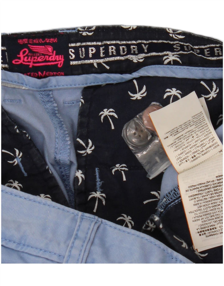 Pantaloni scurți chino SUPERDRY pentru femei W34, mare, albastru, bumbac