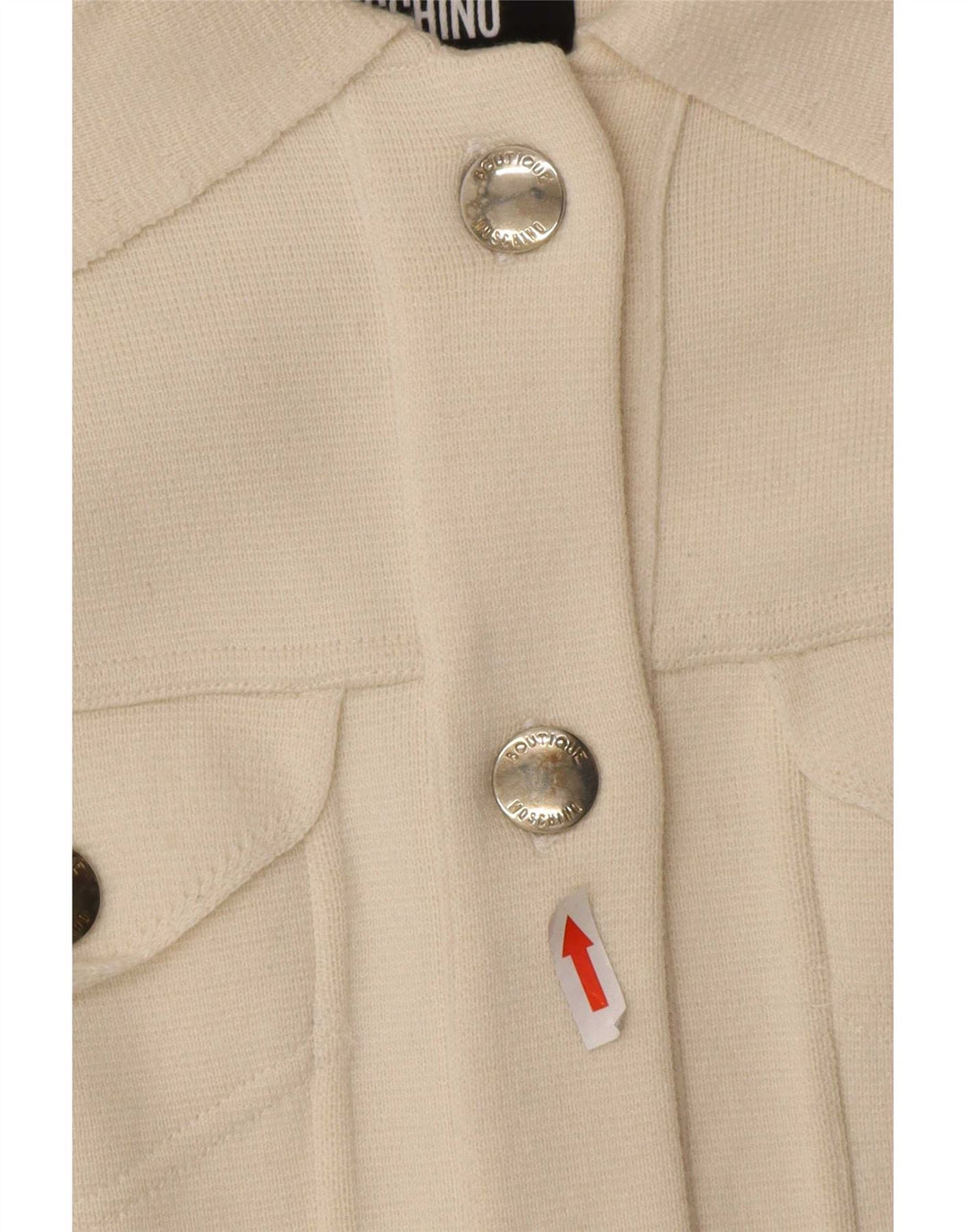 Pulover cardigan pentru femei Moschino UK 8 mic din lână albă
