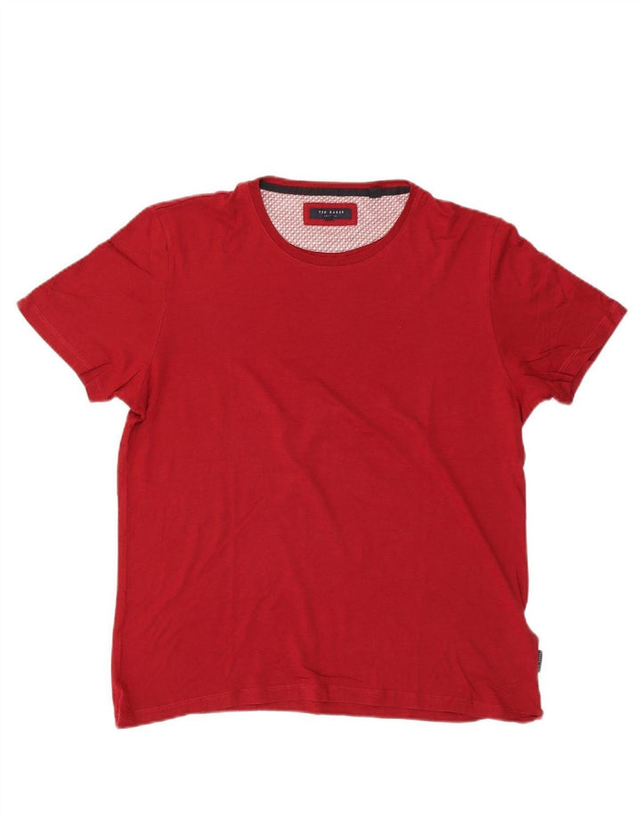 TED BAKER Womens T-Shirt Top Size 5 XL Red Cotton