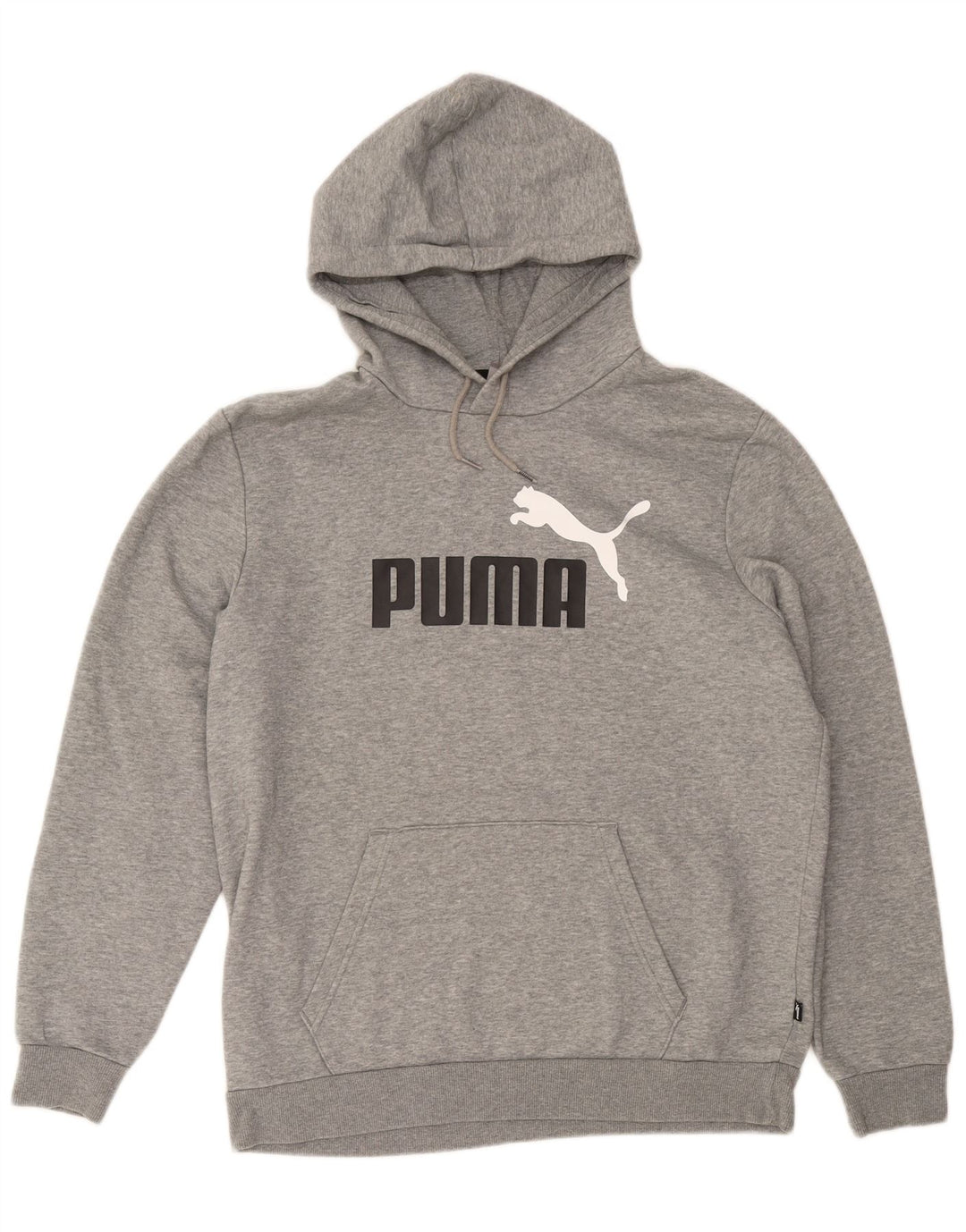 Pulover Puma pentru bărbați cu capota, mare, gri, pătat