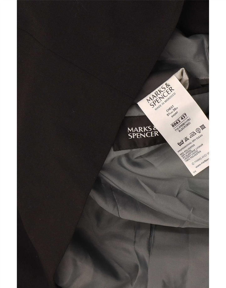 Jachetă pentru bărbați Marks & Spencer, scurtă, cu 3 nasturi, UK 38 Medium Black