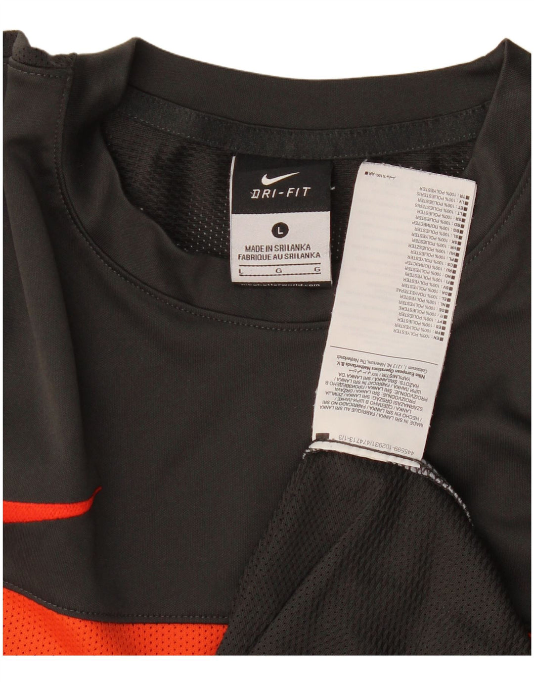 Tricou pentru bărbați Nike Dri Fit Top mare, gri, poliester color bloc