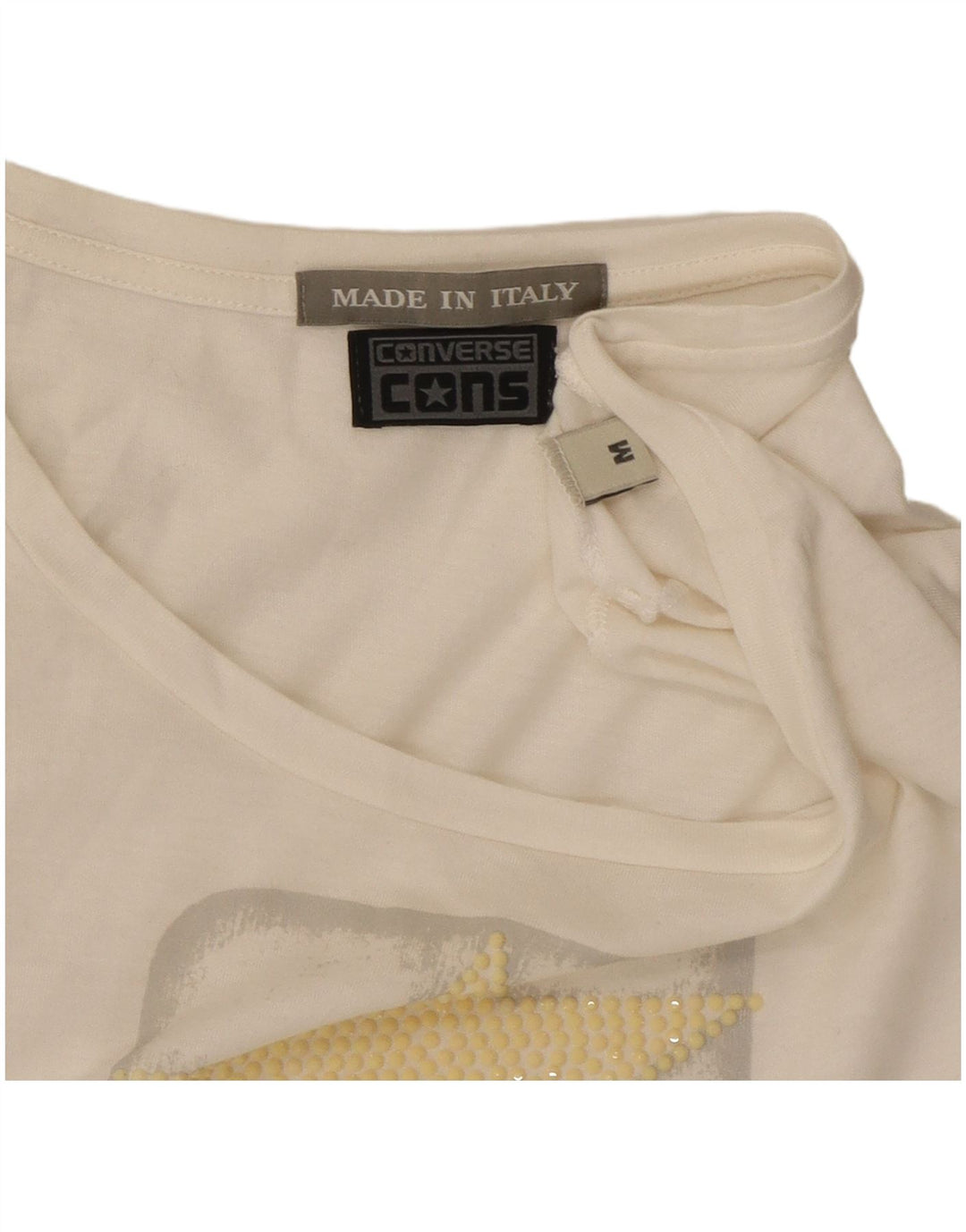 Tricou grafic CONVERSE pentru femei Top UK 12 Medium White Bumbac