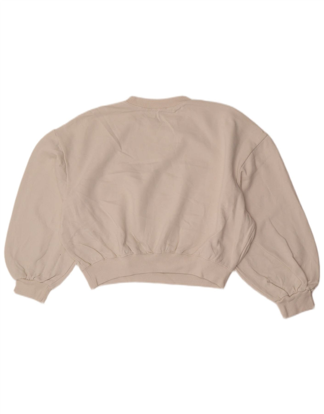 Pulover pentru femeie Zara oversize crop cu mâneci 3/4, UK 14, mediu alb