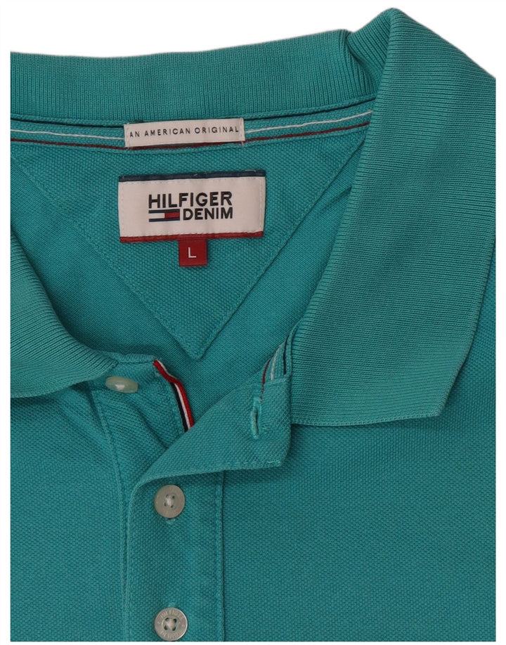 Tricou polo Tommy Hilfiger pentru bărbați, mare turcoaz