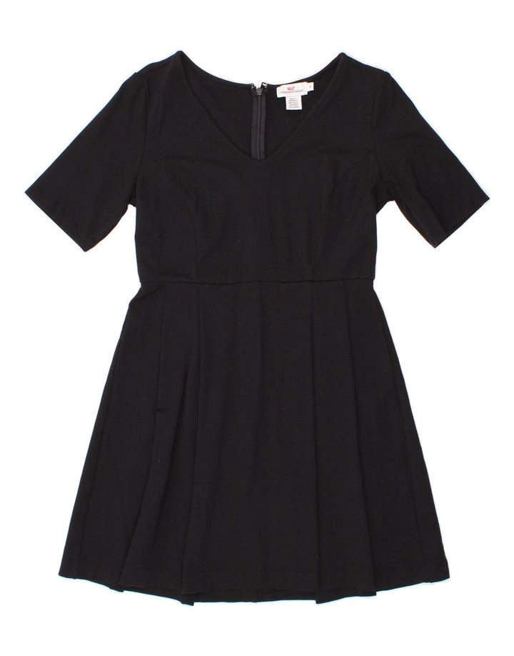 VINEYARD VINES Womens A-Line Dress US 6 Medium Black Rayon Vintage Vineyard Vines and Second-Hand Vineyard Vines from Messina Hembry 