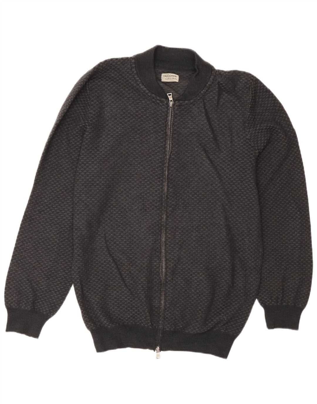 Pulover cardigan pentru bărbați Falconeri IT 54 XL Lână gri