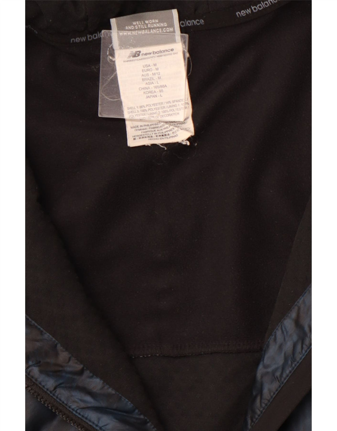 Jachetă de trening pentru femei NEW BALANCE UK 14 Medium Black Colorblock