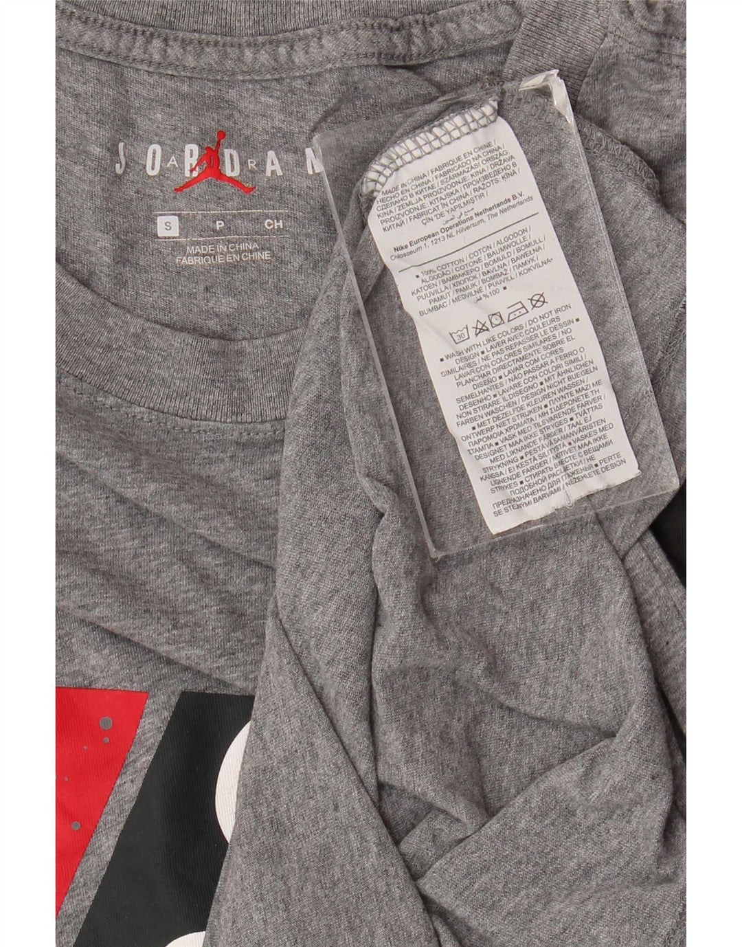 Tricou grafic Jordan pentru bărbați Top mic, gri, bumbac