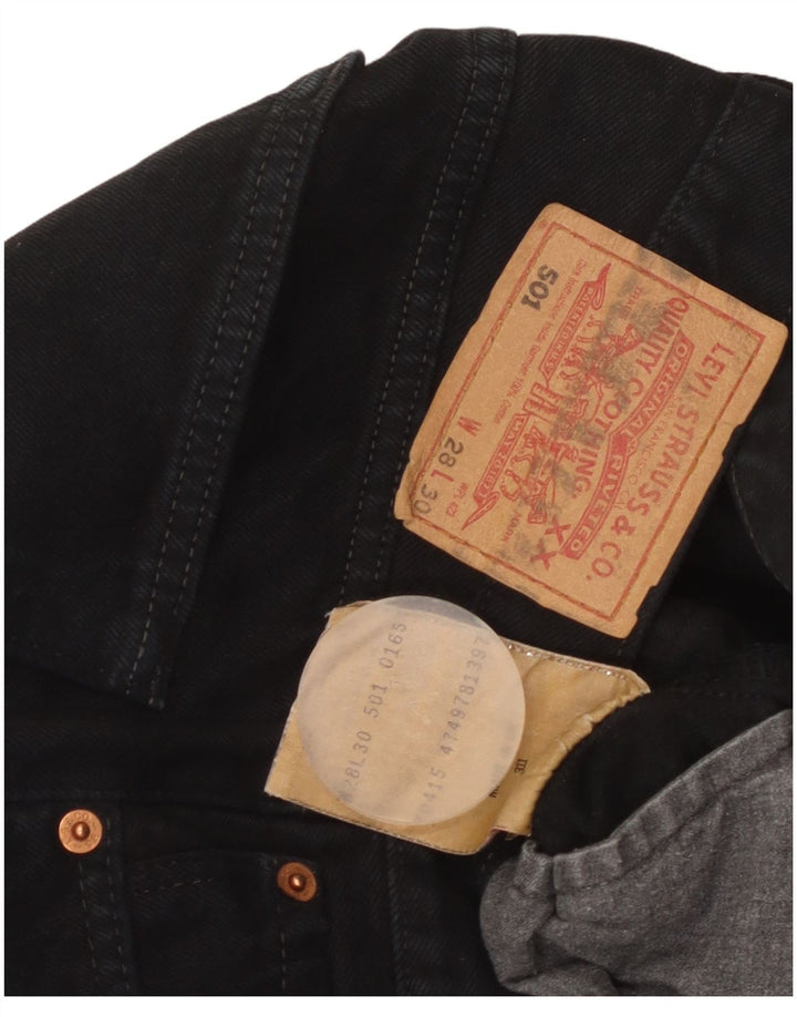 Blugi drepti pentru bărbați Levi's 501 W28 L30 bumbac negru