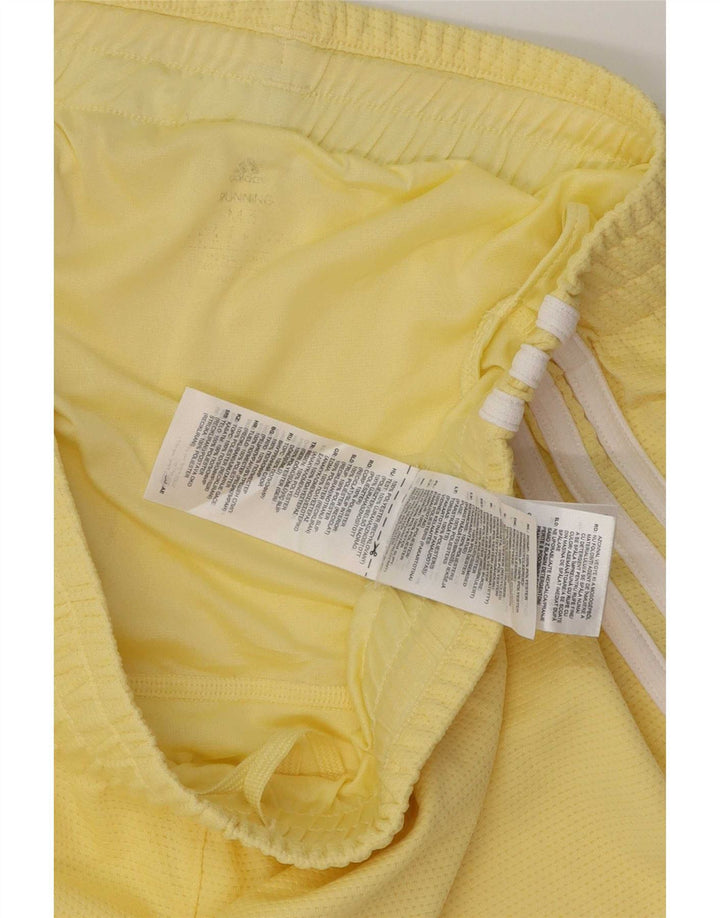 Pantaloni scurți sport Adidas pentru femei UK 12 Poliester galben mediu