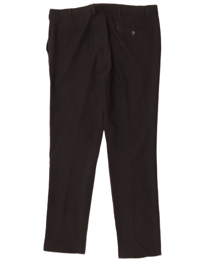 Pantaloni chino subțiri pentru bărbați Marks & Spencer L38 L33 Poliester negru