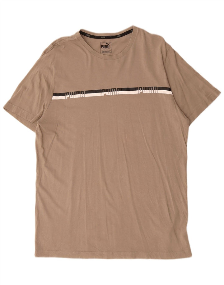 Tricou grafic Puma pentru bărbați Top mare, bej, bumbac