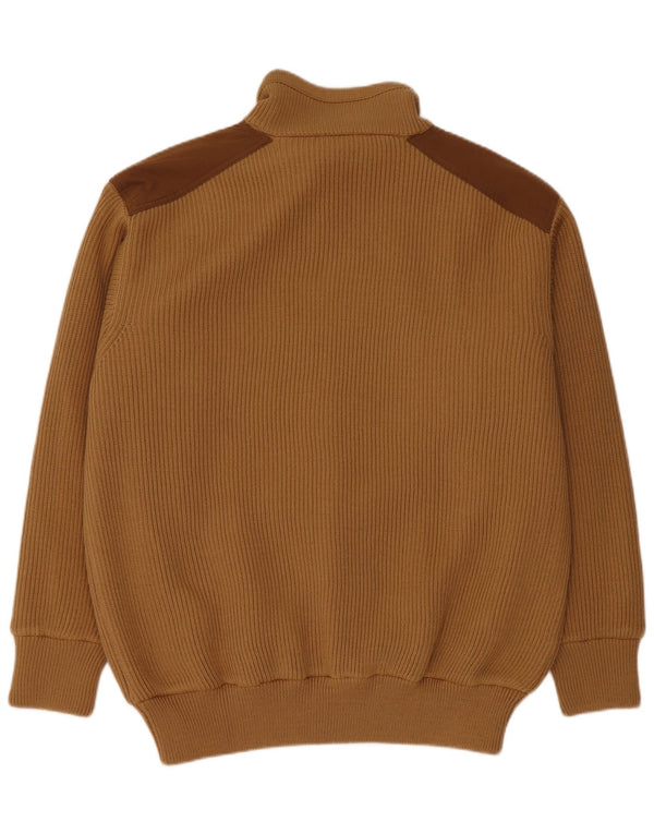 Pulover cardigan pentru bărbați Beretta 2XL maro lână color bloc