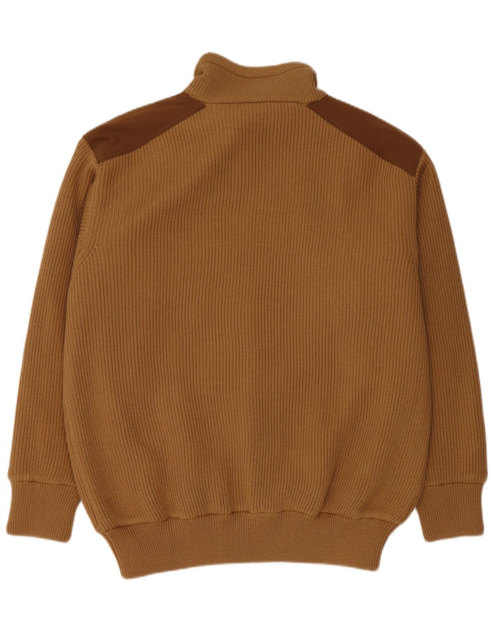 Pulover cardigan pentru bărbați Beretta 2XL maro lână color bloc