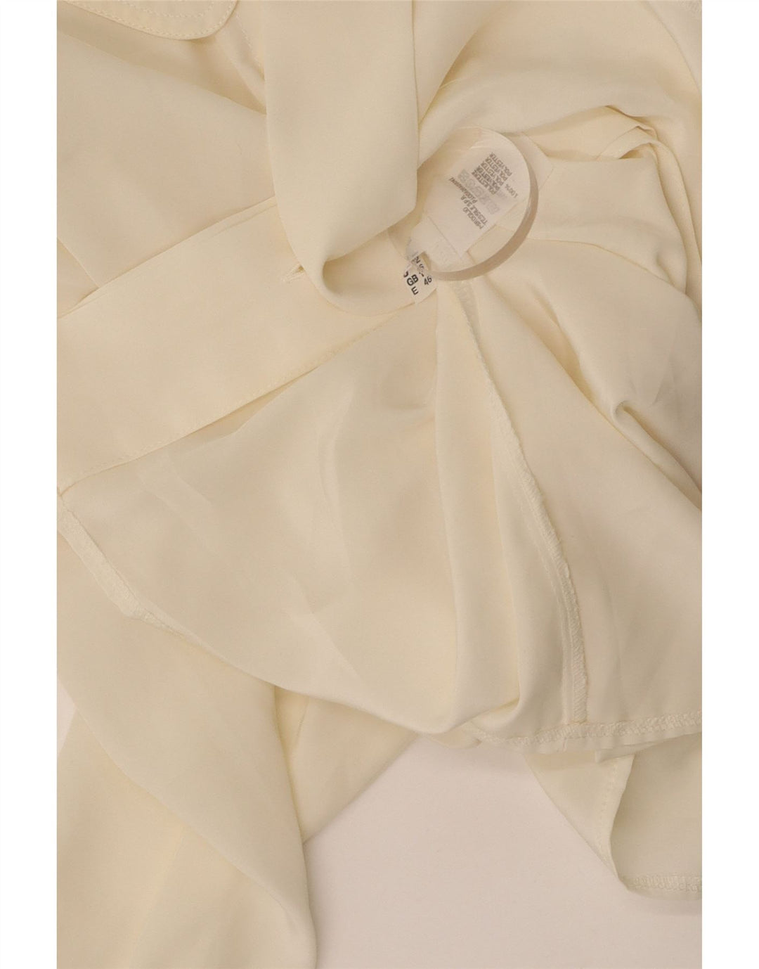 VINTAGE Womens Shirt Blouse UK 18 XL Off White Polyester Vintage Vintage and Second-Hand Vintage from Messina Hembry 