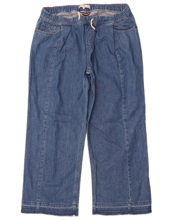 TOMMY HILFIGER Jeans Capri pentru fete cu picioare largi 15-16 ani W28 L23 albastru bumbac