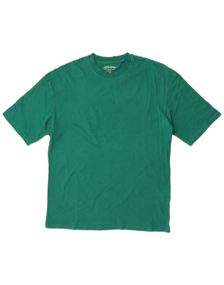 Tricou obișnuit Jack & Jones pentru bărbați Top din bumbac verde mediu