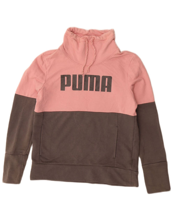 Pulover cu grafic pentru femei Puma, UK 14, bumbac color bloc de culoare roz mediu