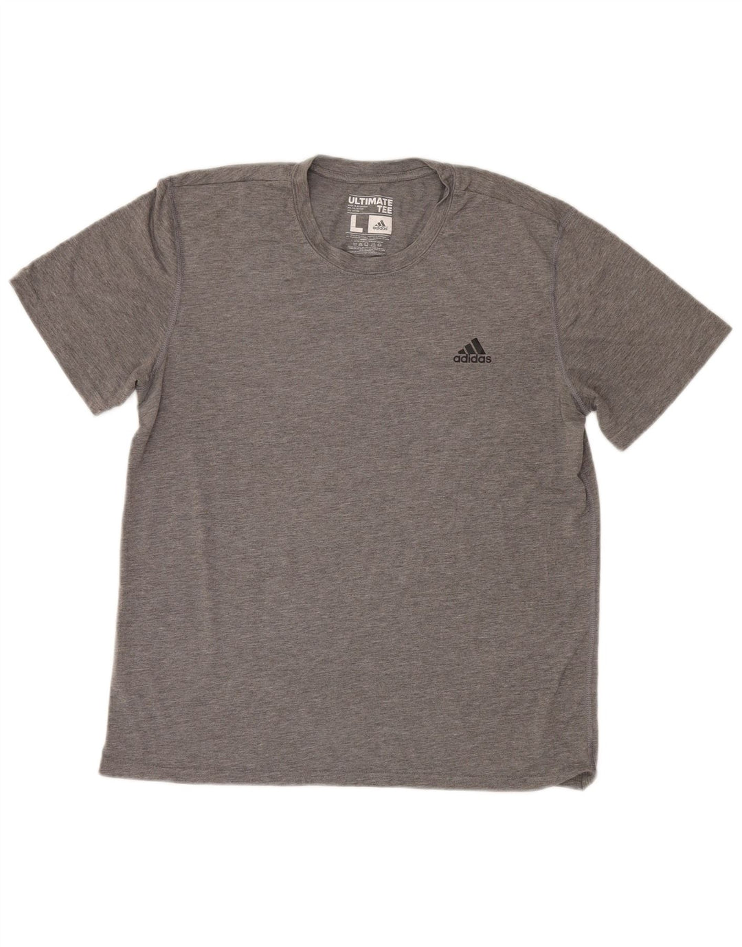 Tricou Adidas Climalite pentru bărbați Top mare din poliester cu pături gri