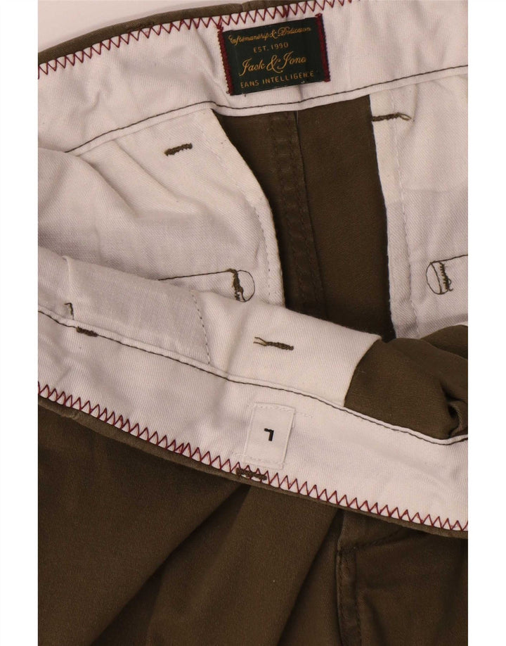 Pantaloni scurți chino Jack & Jones pentru bărbați, mari W36, bumbac kaki