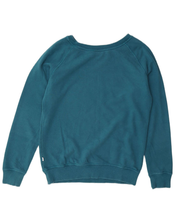 Pulover cu grafic pentru femei Adidas UK 16, mare, albastru, bumbac