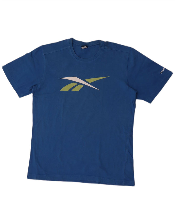 Tricou grafic Reebok pentru bărbați Top mediu albastru bumbac
