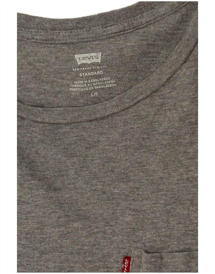 Tricou pentru bărbați Levi's Top mare din bumbac cu pete gri