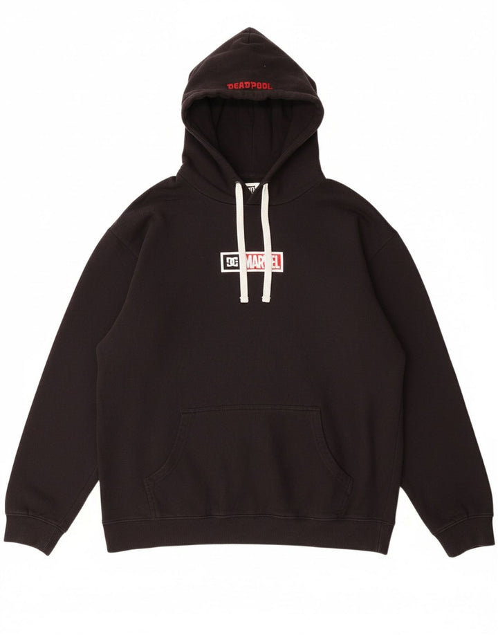 DC Mens Marvel Graphic Hoodie Jumper Large Black Cotton