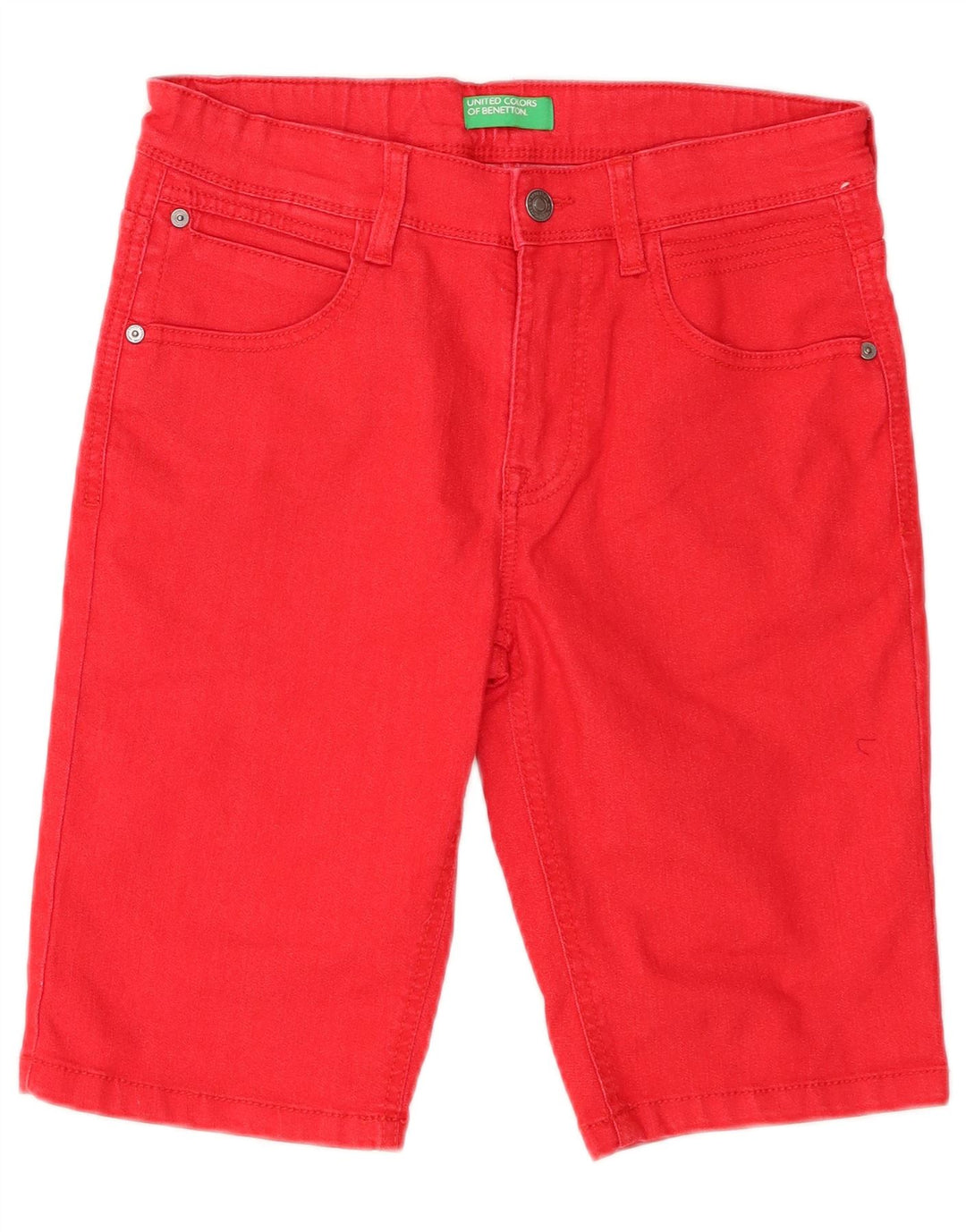 Pantaloni scurți din blugi Benetton pentru băieți 15-16 ani W29 roșu