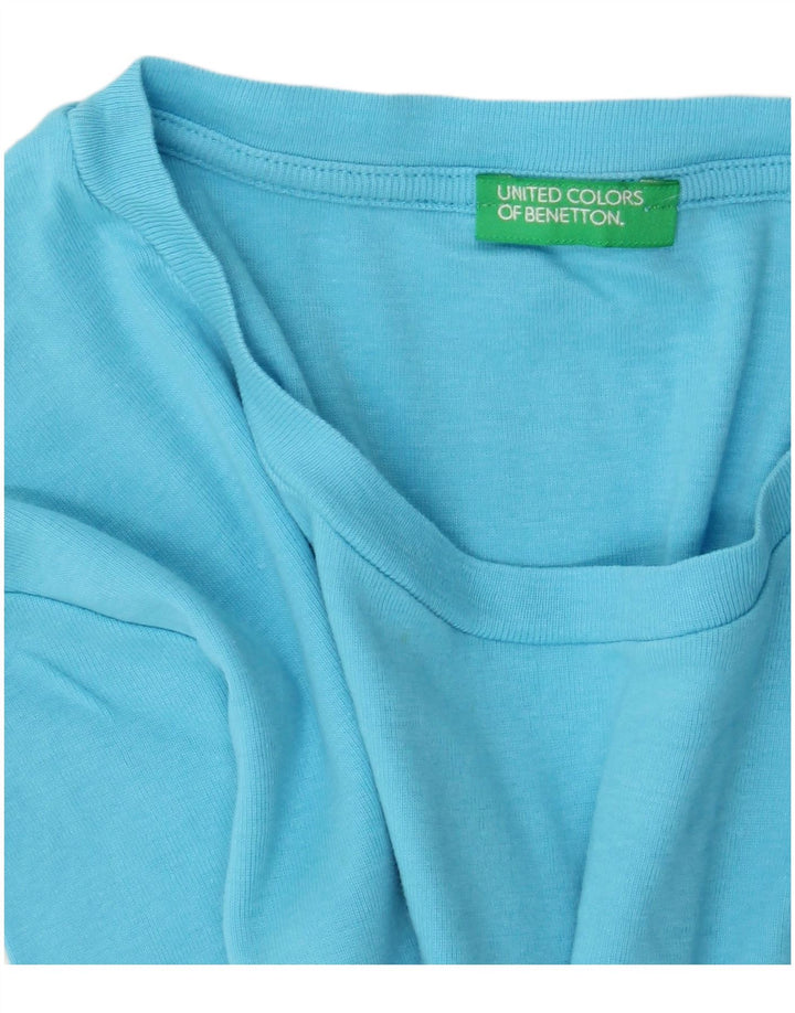 Tricou grafic Benetton pentru femei Top UK 14 Medium Blue