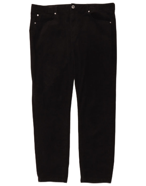 Pantaloni subțiri din velur pentru femei Marks & Spencer UK 18 XL W36 L28 bumbac negru