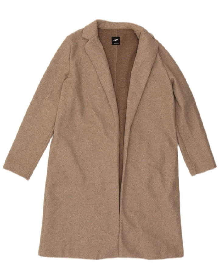Pardesiu deschis pentru femei Zara UK 14 Medium Bej Poliester