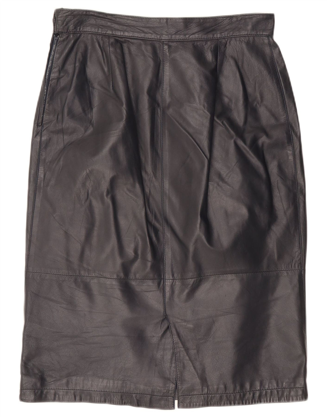 Fusta de piele Vintage pentru femei IT 46 Large W32 Bleumarin