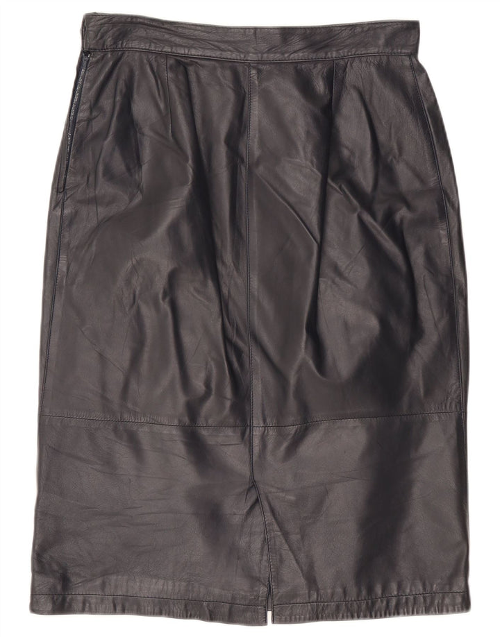 Fusta de piele Vintage pentru femei IT 46 Large W32 Bleumarin