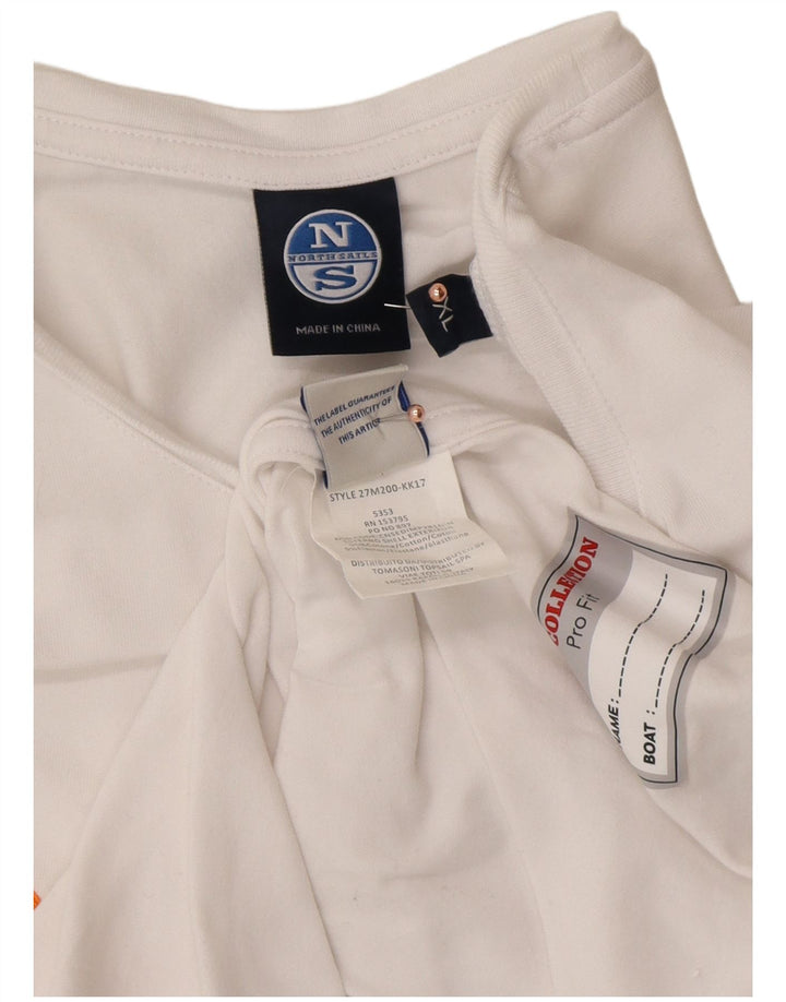 NORTH SAILS Tricou grafic pentru bărbați Top XL Bumbac alb