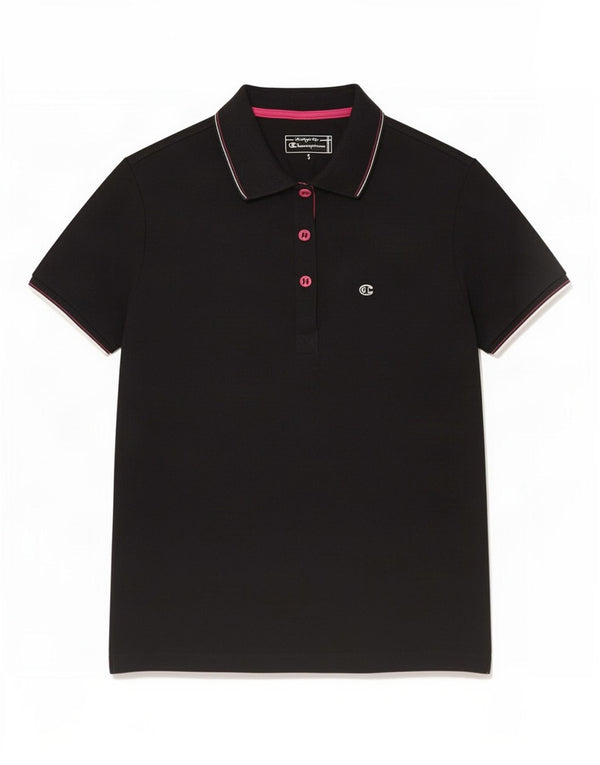 Tricou polo Champion pentru femei Heritage Fit UK 10 Mic Negru