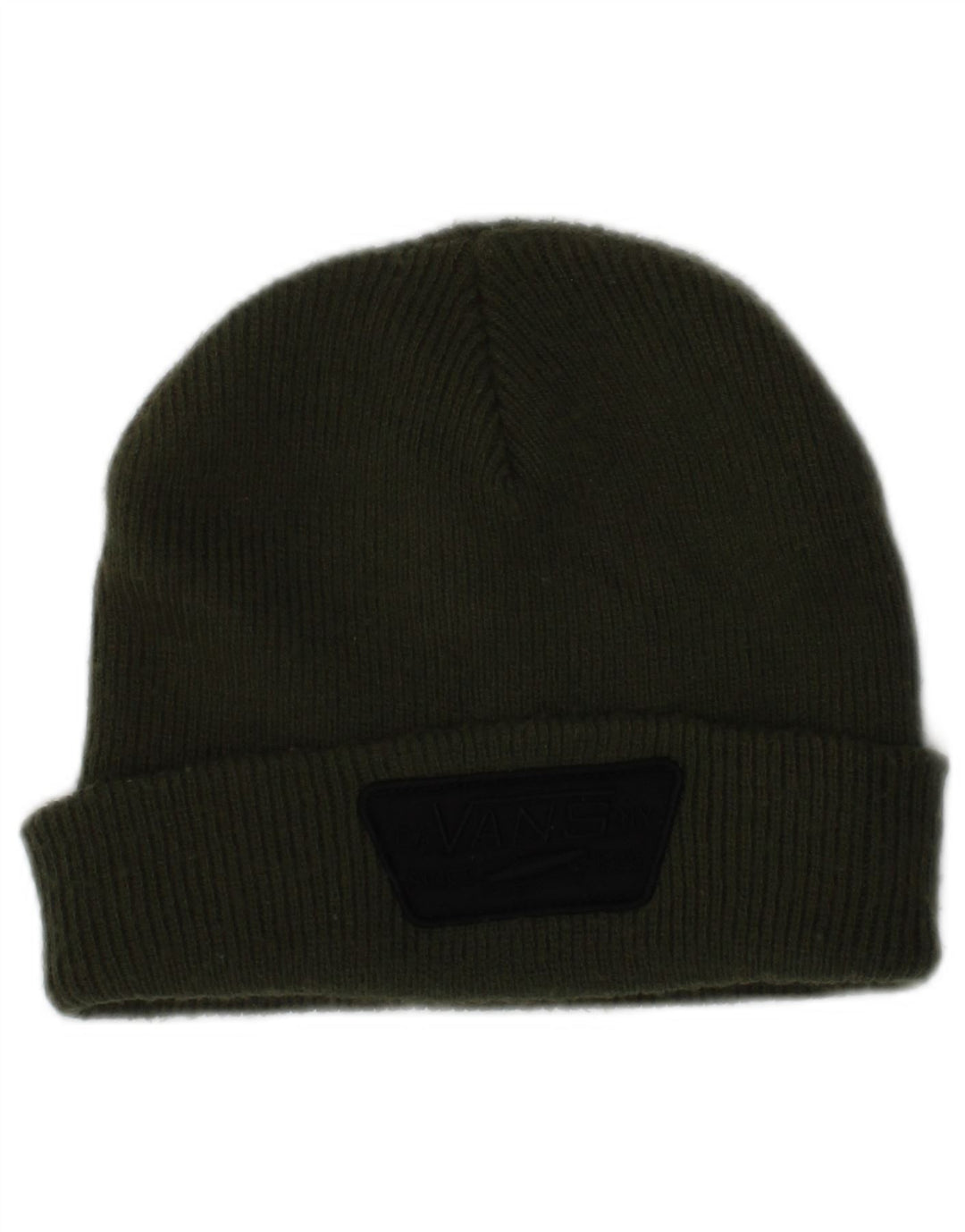 Căciulă Vans pentru bărbați, tricot, mărime, logo-ul acrilic kaki