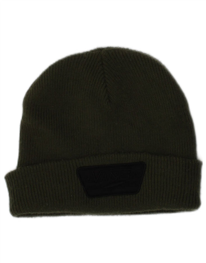 Căciulă Vans pentru bărbați, tricot, mărime, logo-ul acrilic kaki