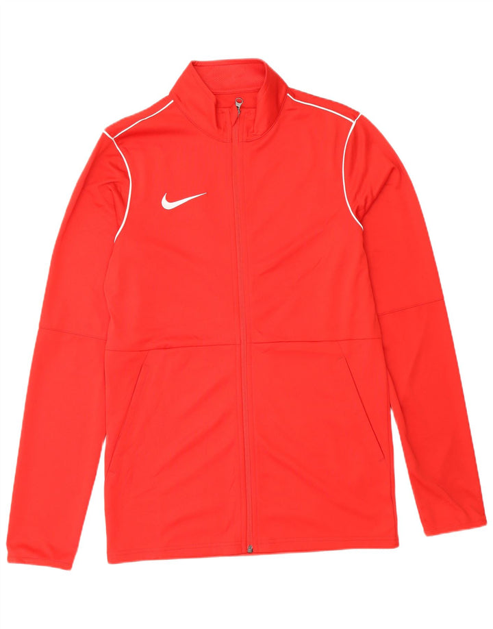Jachetă de top pentru trening Nike Dri Fit Graphic pentru bărbați, poliester roșu mic