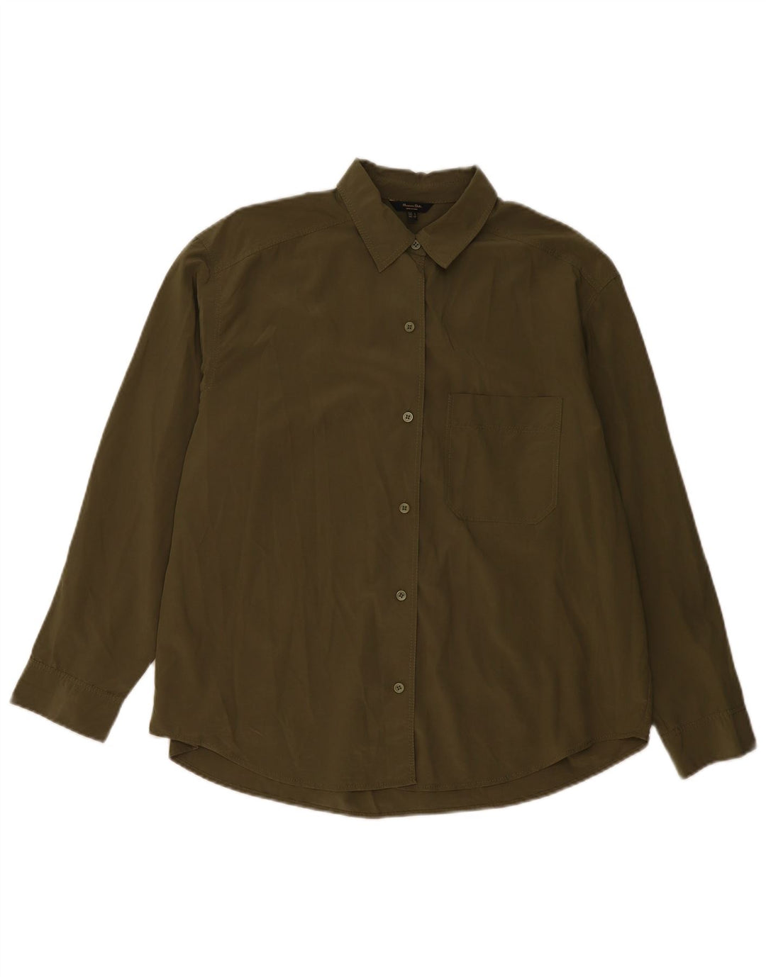 Cămașă supradimensionată pentru femei MASSIMO DUTTI UK 10 Small Khaki