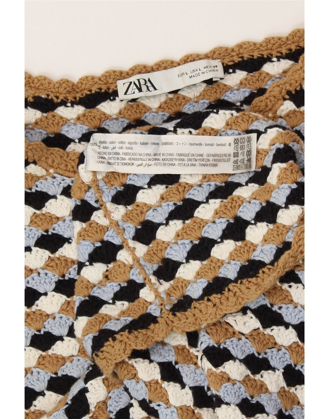 Pulover de damă ZARA cu gât de barcă, mare, multicolor