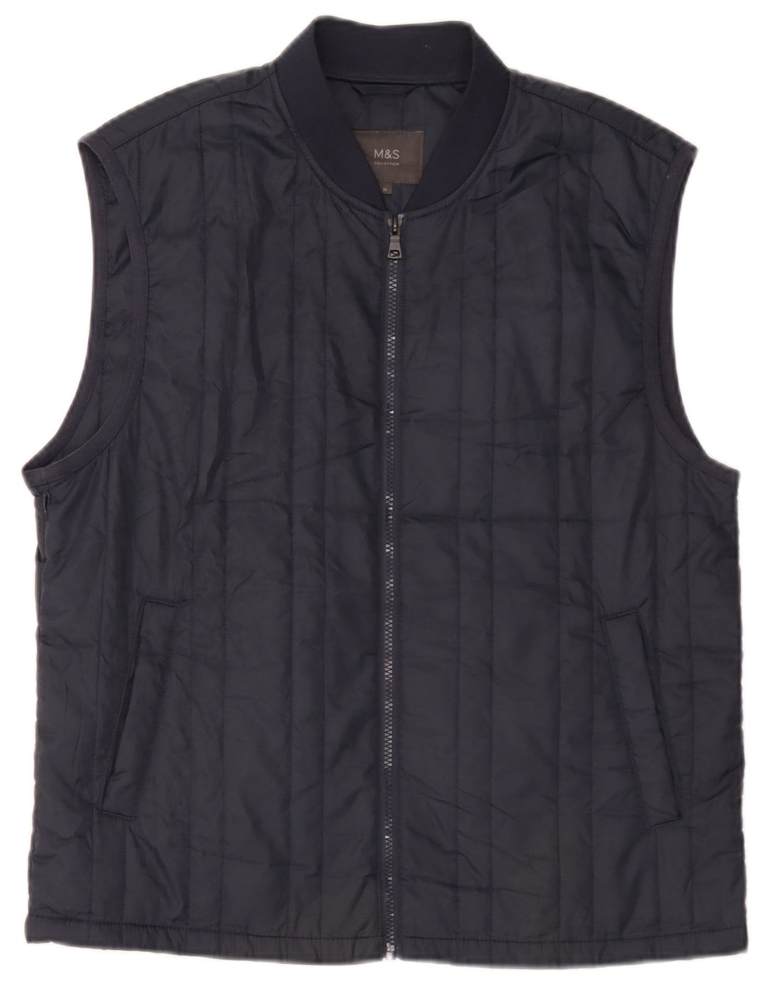 Marks & Spencer Mens Liner Gilet UK 38 Medium Bleumarin Poliester