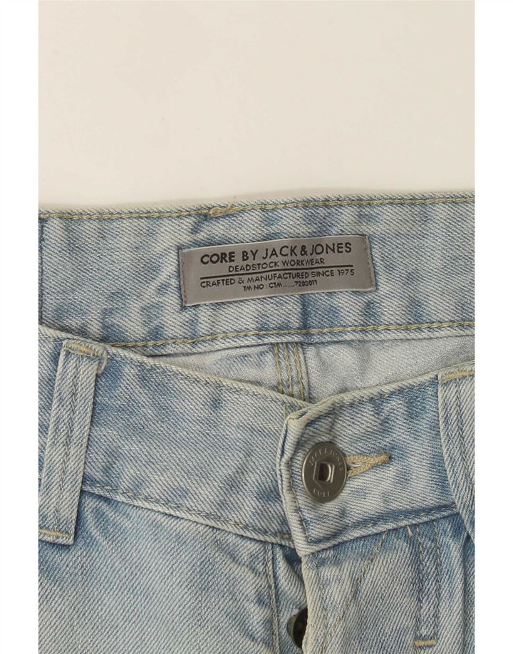 Jack & Jones Mens Cargo Denim Shorts Medium W32 Blue