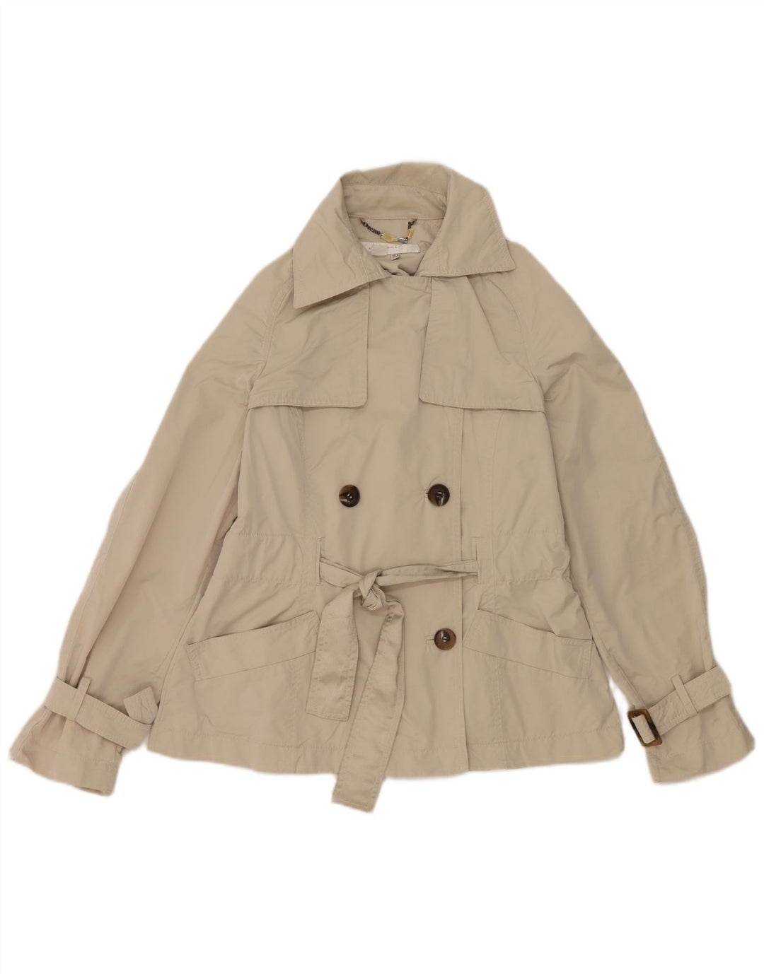 Jachetă pentru femei Zara cu piept dublu UK 12 Medium Gri Poliester