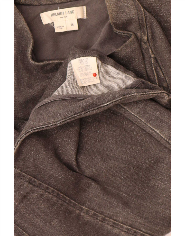 Jachetă motociclistă asimetrică pentru femei Helmut Lang UK 10, gri mic, bloc de culoare